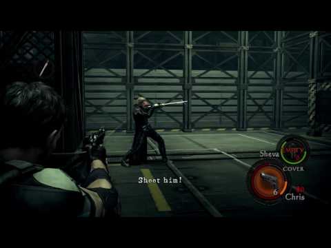 Resident Evil 5 PS4 - Chapter 6-3: (Plane Hangar) Albert Wesker Bossfight RPG (Give Serum) Gameplay