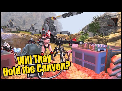 Can Keeli's CLONE ARMY Defend the CANYON? - Men of War: Star Wars Mod Battle Simulator