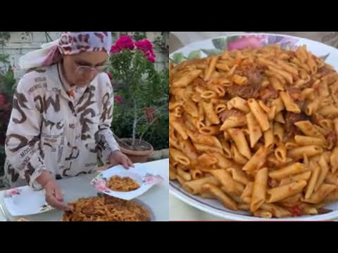 Shamama MOTHER makes TAJIK PASTA with the vegetables SHE planted.