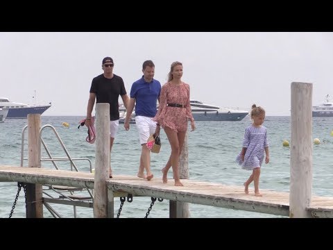 EXCLUSIVE - Natasha Poly at Club 55 in Saint Tropez