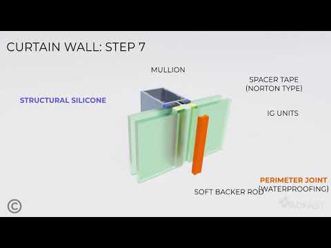 Curtain wall assembly in 7 steps