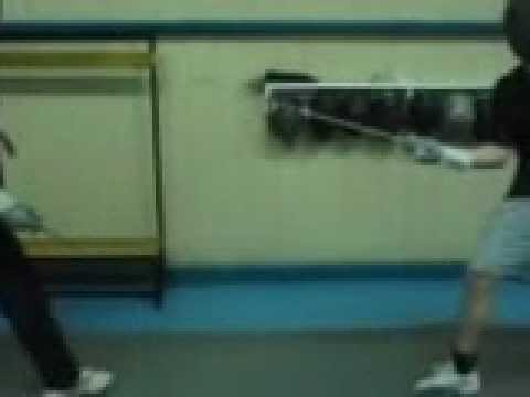 Nakis fencing lesson.AVI