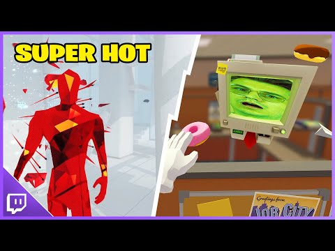 GIOCO con il VR a SUPER HOT E JOB SIMULATOR!