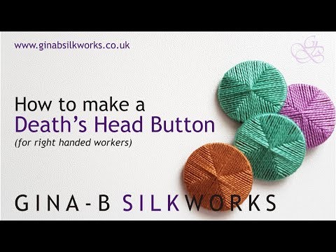 How to make a Death's Head button / 18th century thread button tutorial
