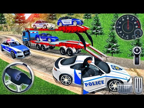Police Car Offroad Transport Truck - Transporter Trailer Driver 3D Simulator - Android GamePlay