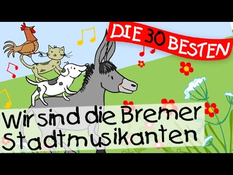 🏞️ Wir sind die Bremer Stadtmusikanten - Märchenlieder zum Mitsingen || Kinderlieder