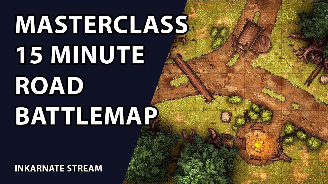 Masterclass: 15 Minute Road Battlemap | Inkarnate Stream