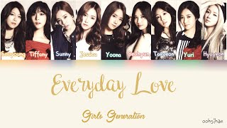 Girls’ Generation (少女時代) SNSD – Everyday Love Lyrics Color Coded [Eng/Jap/Rom]