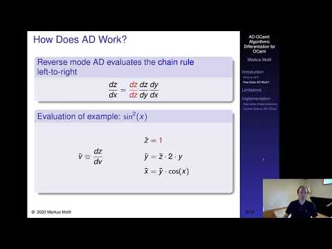 OCaml Workshop 2020 - AD-OCaml: Algorithmic Differentiation for OCaml