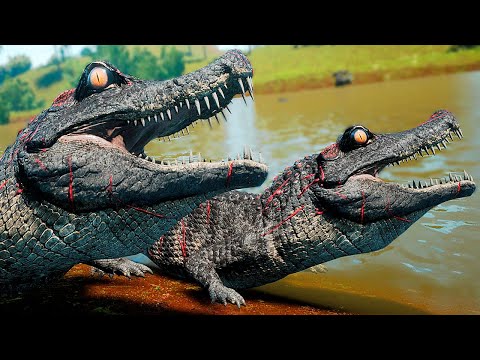 Família de Deinosuchus + Filhotes em Perigo! Nas Garras do Utahraptor | The Isle Evrima | (PT/BR)