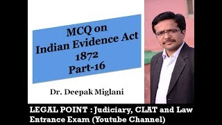 Download Lagu MCQ on Indian Evidence Act Part 16 by Deepak Miglani Thumbnail