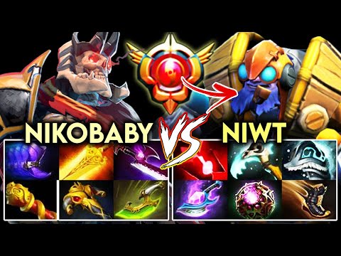 Niwt Lvl 30 Tinker vs NikoBaby WrathKing - Crazy Megacreeps Comeback Dota 2