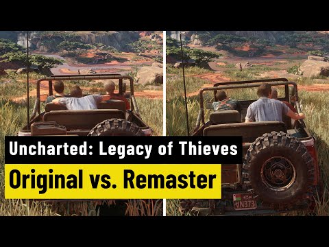 Uncharted: Legacy of Thieves Collection - original vs.  remaster - graphics and loading times