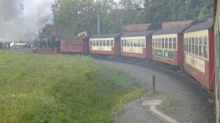 preview picture of video 'German Trains: Steam in the Harz Mountains,  Wernigerode, 22Sep14'