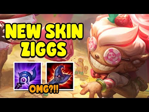 NEW *SUGAR RUSH* ZIGGS SKIN IS AMAZING?!! | MY BOMBS ONE SHOT!! | League of Legends