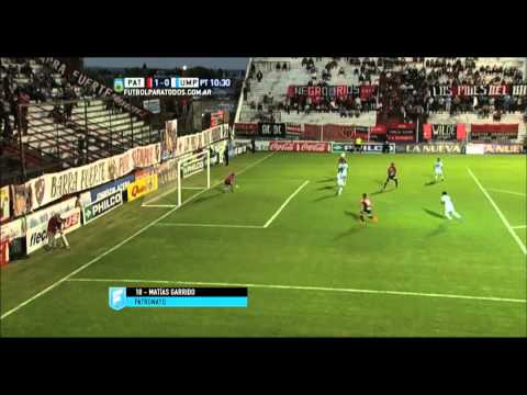 Gol de Garrido. Patronato 1 - Unión (MdP) 0. Fehca 6. B Nacional 2015. FPT.