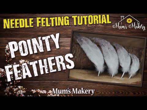Make Needle Felted Feathers, Realistic - Full Tutorial / How To