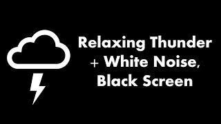 🔴 Relaxing Thunder + White Noise, Black Screen ⛈️⚪⬛ • Live 24/7 • No mid-roll ads