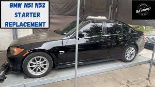 BMW E90 328i No Start. Starter Replacement N51, N52 E91 E92 E93. 2010 Xdrive.