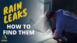 How to find a water leak in a wall or  rain water leaking into your  house