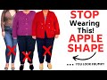 stop making these 8 style mistakes apple body shaped women over 50 ❌👚