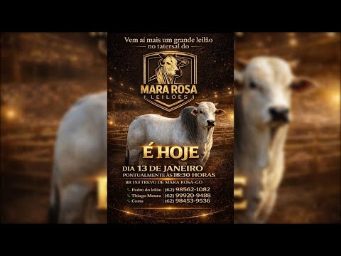 MARA ROSA LEILÕES - GOIÁS - LEILÃO DE GADO DE CORTE 13/01/2026