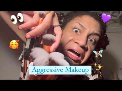 ASMR - Fast and Aggressive Makeup (Kymberly)