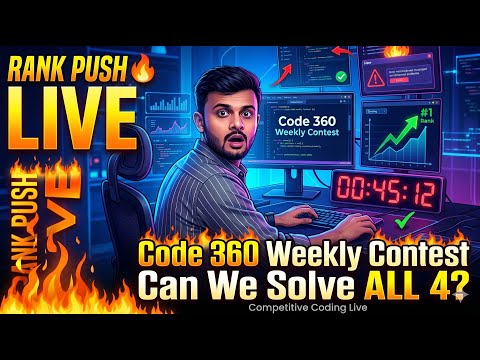 CODE 360 WEEKLY CONTEST 234 LIVE | Live Coding Solutions