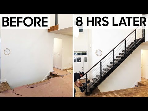 One day floating stairs install - guess how much these cost