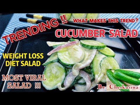 VIRAL CUCUMBER SALAD!!! What Makes this Salad Trending?Quick & Easy Salad for Weight Loss.#cucumber