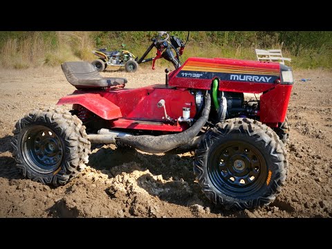 4WD 2 Stroke Swapped Lawn Mower Hits Some Jeep Trails!