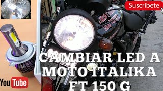 INSTALANDO HIPERBI-LED ALTA Y BAJA H4 SUPER POTENTE EN MOTO ITALIKA
