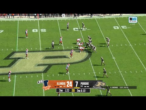 Ryan Browne Finds Corey Smith for the 60-YD TD vs. Illinois | Purdue Football