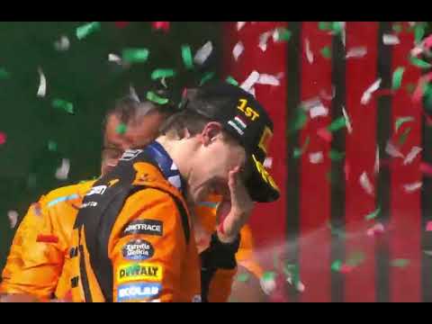 Lando Norris Podium Celebration Hungarian Grand Prix 2024