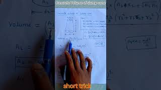 Short trick concrete volume of slump cone || #short #shortvideo  #shorts #civilengineering #maths