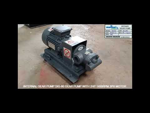Malhar 5-10 m internal gear pump, 3 hp, model: sig