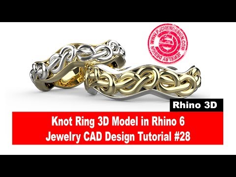 Tutoriel de modèle 3D Knot Ring dans Rhino 6 (2018) - Tutoriel de conception CAO de bijoux # 28