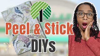 Dollar Tree Peel & Stick DIY Ideas | 2 DIYs from ONE Peel & Stick Wallpaper! | Creative Crafts