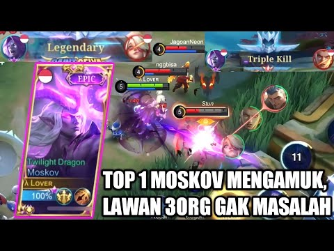 TOP GLOBAL MOSKOV SOLO RANK, CARRY TIM SAMPAI MUSUH NYA AKU BANTAI - MOBILE LEGENDS