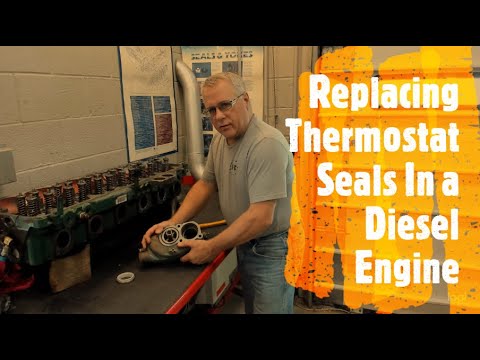 Replacing Thermostat Seals in a Diesel Engine