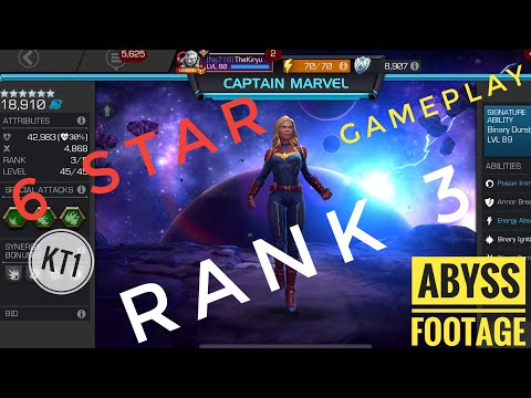 6 Star Rank 3 Captain Marvel (Movie Version) Gameplay! Is CMM Binary Or Non-Binary?!