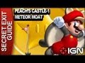 New Super Mario Bros. U Secret Exit Walkthrough - Peach's Castle-1: Meteor Moat
