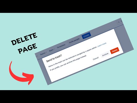 How to delete a page in confluence