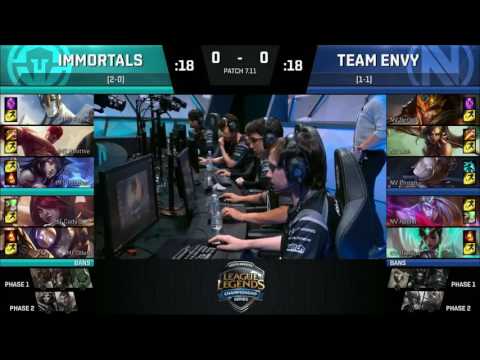 IMT vs nV, Game 1   NA LCS 2017 Summer    Immortals vs EnVy G11