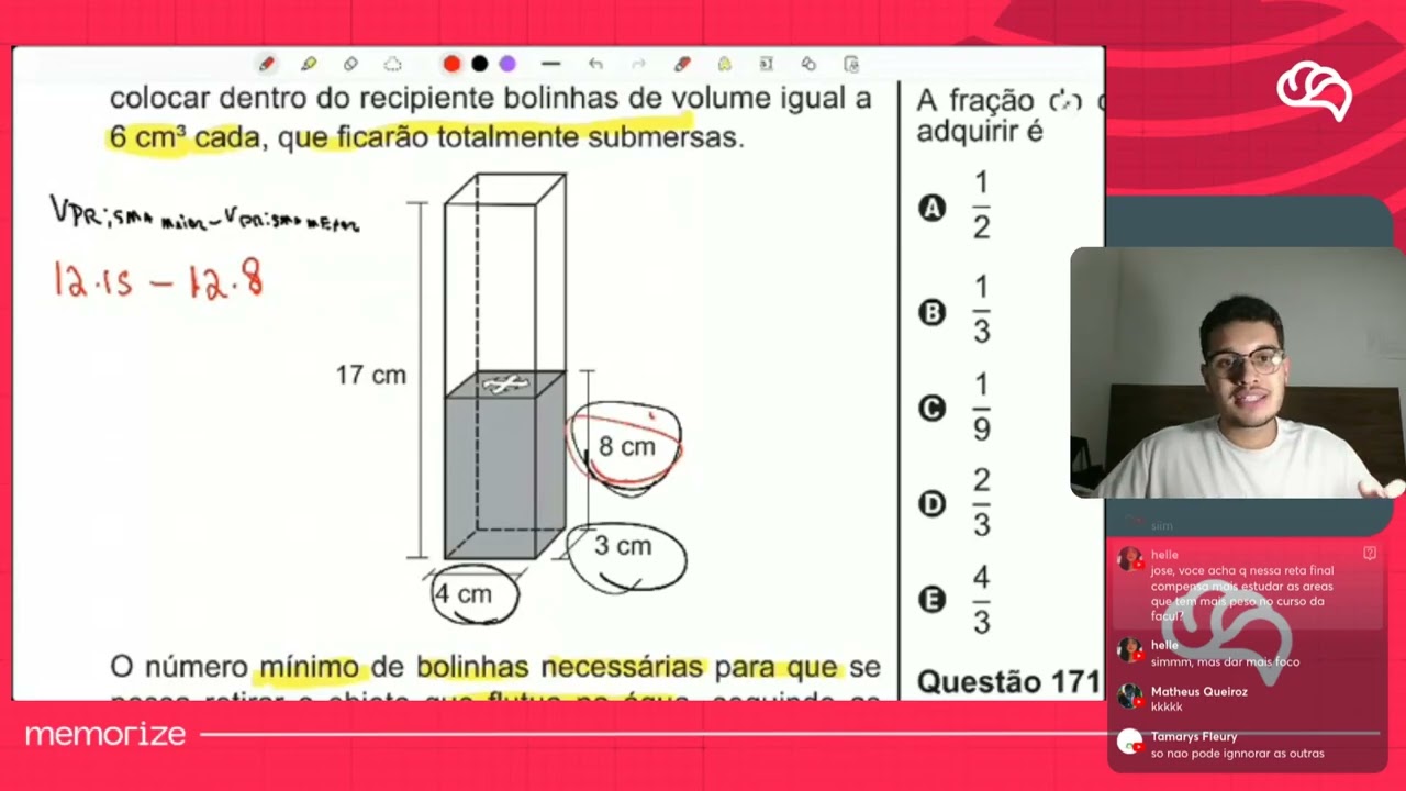 Resolução em Vídeo — Questão 168 ENEM 2020