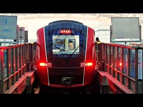 RailWay. Airport Express Train. Beijing Subway/Работа машиниста пекинского aэроэкспресса Video