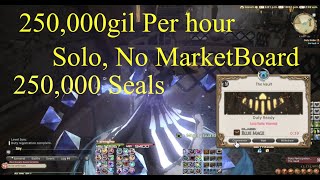 Final fantasy 14. How to make 230,000 gil and company seals an hour.