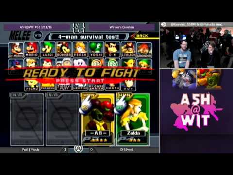 Pooch (Samus/Fox) vs IX | Sveet (Sheik)  - ASH@WIT #51 Melee Winner's Quarters