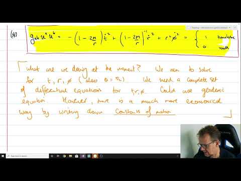 General Relativity, Lecture 22: geodesics for the Schwarzschild metric