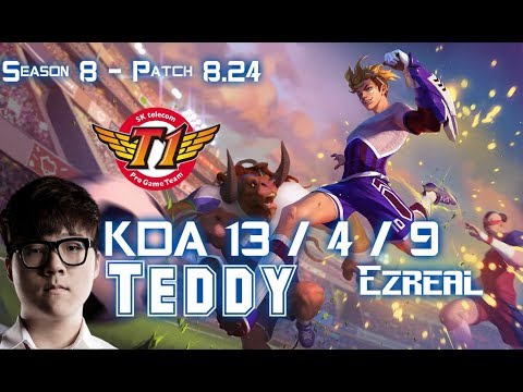 SKT T1 Teddy EZREAL vs HEIMERDINGER ADC - Patch 8.24 KR Ranked